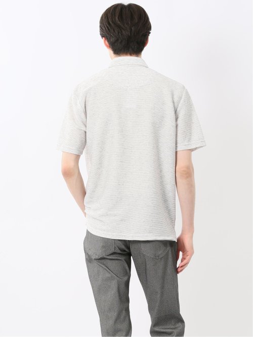 杢リップル カッタウェイ半袖ポロシャツ