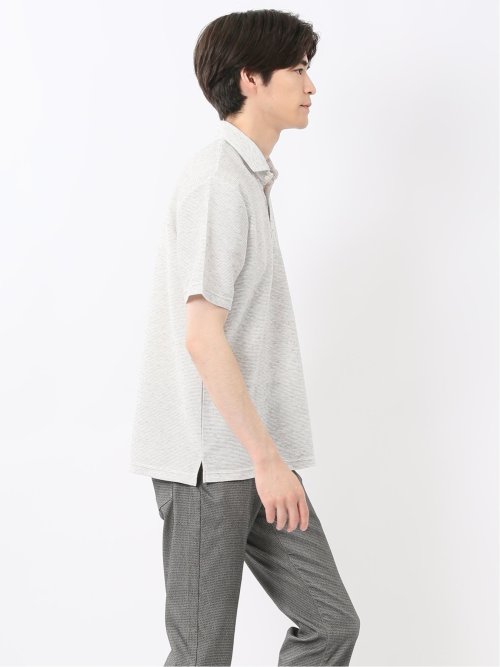 杢リップル カッタウェイ半袖ポロシャツ