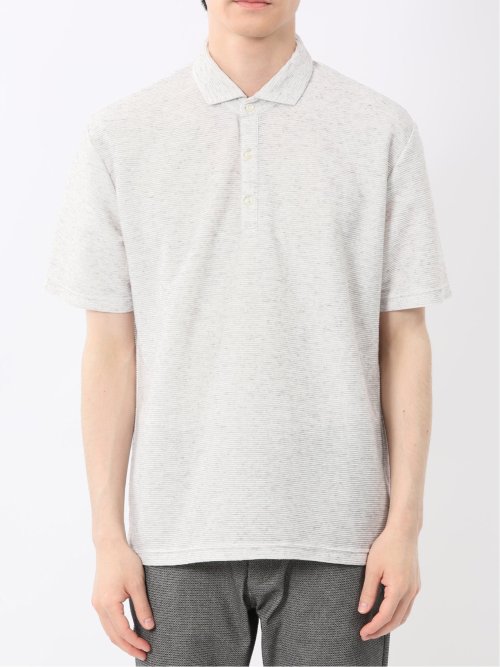 杢リップル カッタウェイ半袖ポロシャツ