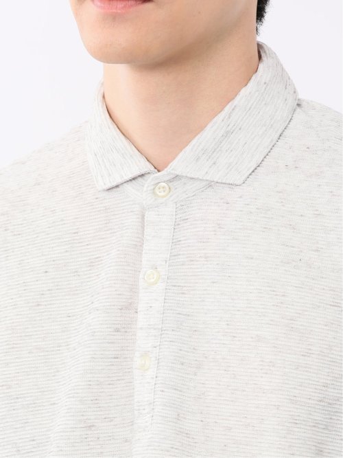 杢リップル カッタウェイ半袖ポロシャツ