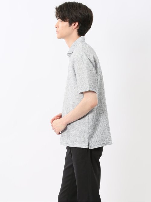 杢リップル カッタウェイ半袖ポロシャツ