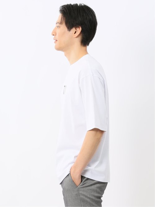 綿100% ロゴプリント クルーネック半袖Tシャツ