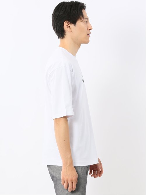 綿100% ロゴプリント クルーネック半袖Tシャツ