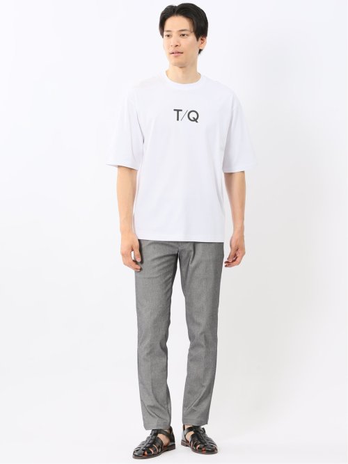 綿100% ロゴプリント クルーネック半袖Tシャツ