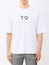 綿100% ロゴプリント クルーネック半袖Tシャツ