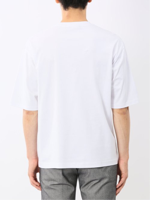 綿100% ロゴプリント クルーネック半袖Tシャツ