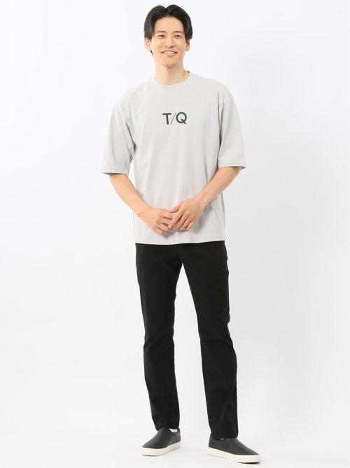 綿100% ロゴプリント クルーネック半袖Tシャツ