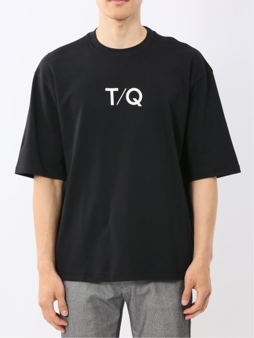 綿100% ロゴプリント クルーネック半袖Tシャツ