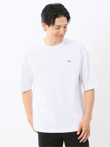 綿100% ロゴ刺繍 クルーネック半袖Tシャツ