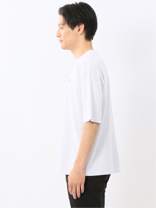 綿100% ロゴ刺繍 クルーネック半袖Tシャツ