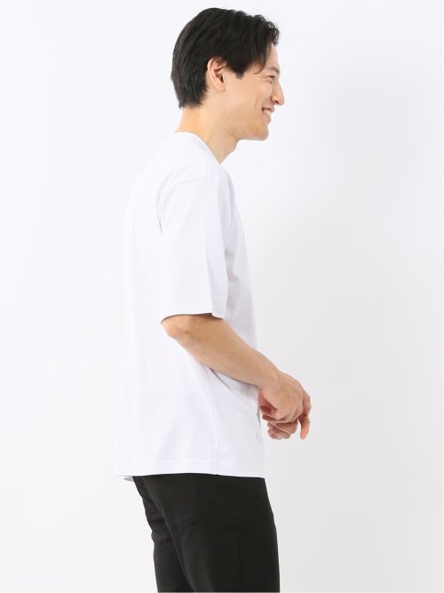 綿100% ロゴ刺繍 クルーネック半袖Tシャツ