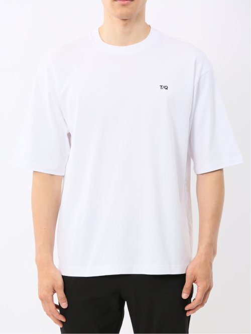 綿100% ロゴ刺繍 クルーネック半袖Tシャツ