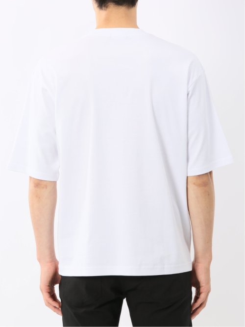 綿100% ロゴ刺繍 クルーネック半袖Tシャツ