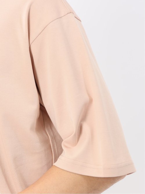 綿100% ロゴ刺繍 クルーネック半袖Tシャツ