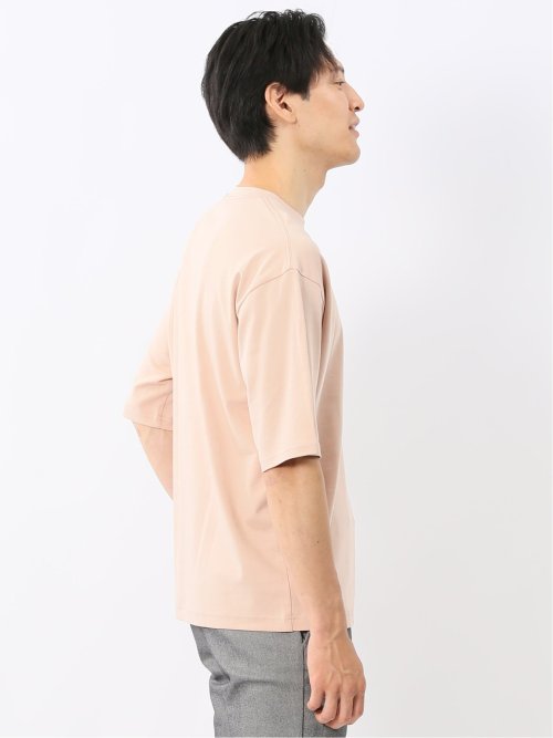 綿100% ロゴ刺繍 クルーネック半袖Tシャツ