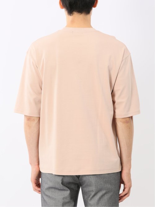 綿100% ロゴ刺繍 クルーネック半袖Tシャツ