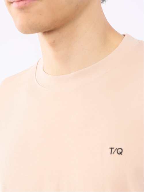 綿100% ロゴ刺繍 クルーネック半袖Tシャツ