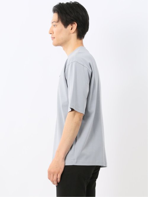 綿100% ロゴ刺繍 クルーネック半袖Tシャツ