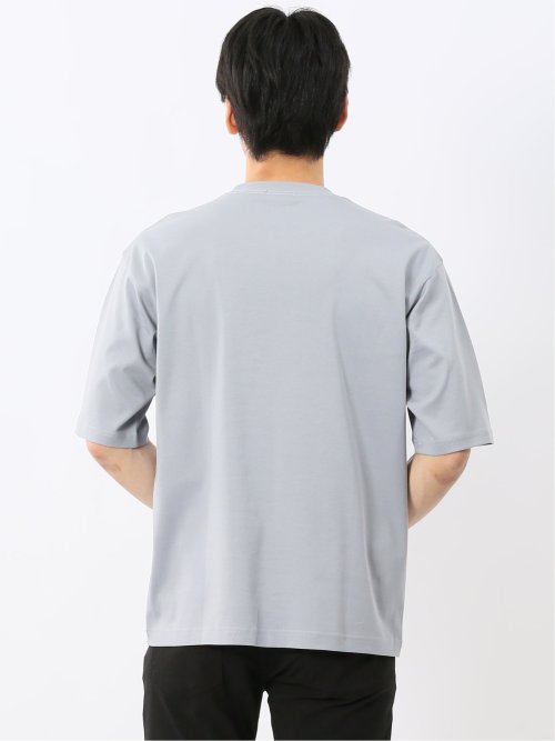 綿100% ロゴ刺繍 クルーネック半袖Tシャツ