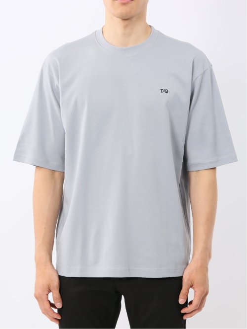 綿100% ロゴ刺繍 クルーネック半袖Tシャツ