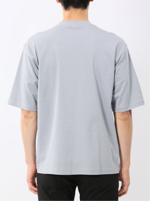 綿100% ロゴ刺繍 クルーネック半袖Tシャツ