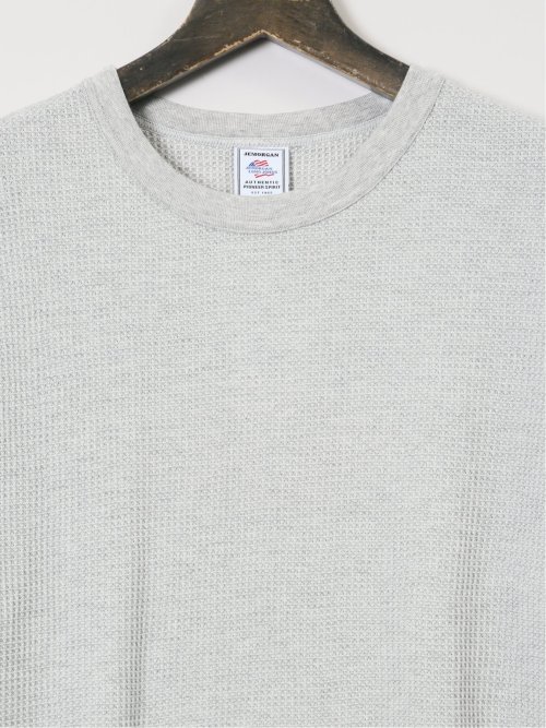 【大きいサイズ】ジェーイーモーガンロングジョーンズ/JEMORGAN LONG JOHNS ワッフル クルー半袖Tシャツ
