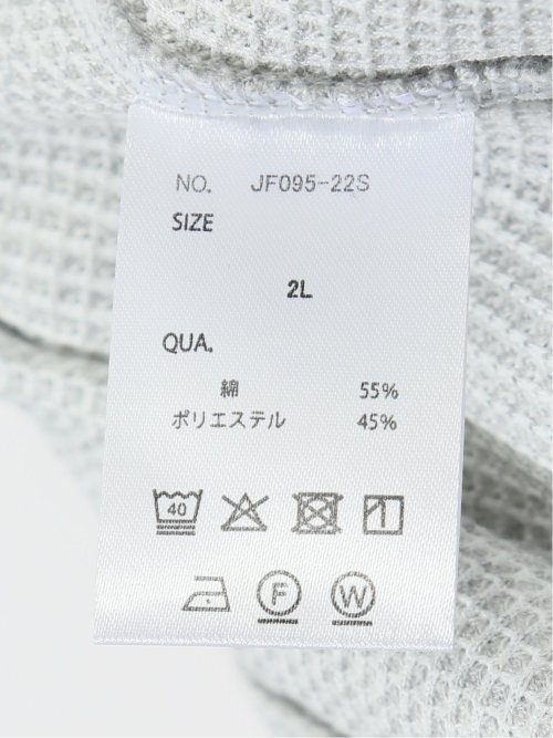 【大きいサイズ】ジェーイーモーガンロングジョーンズ/JEMORGAN LONG JOHNS ワッフル クルー半袖Tシャツ