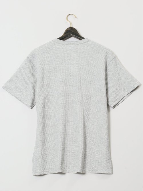 【大きいサイズ】ジェーイーモーガンロングジョーンズ/JEMORGAN LONG JOHNS ワッフル ヘンリー半袖Tシャツ