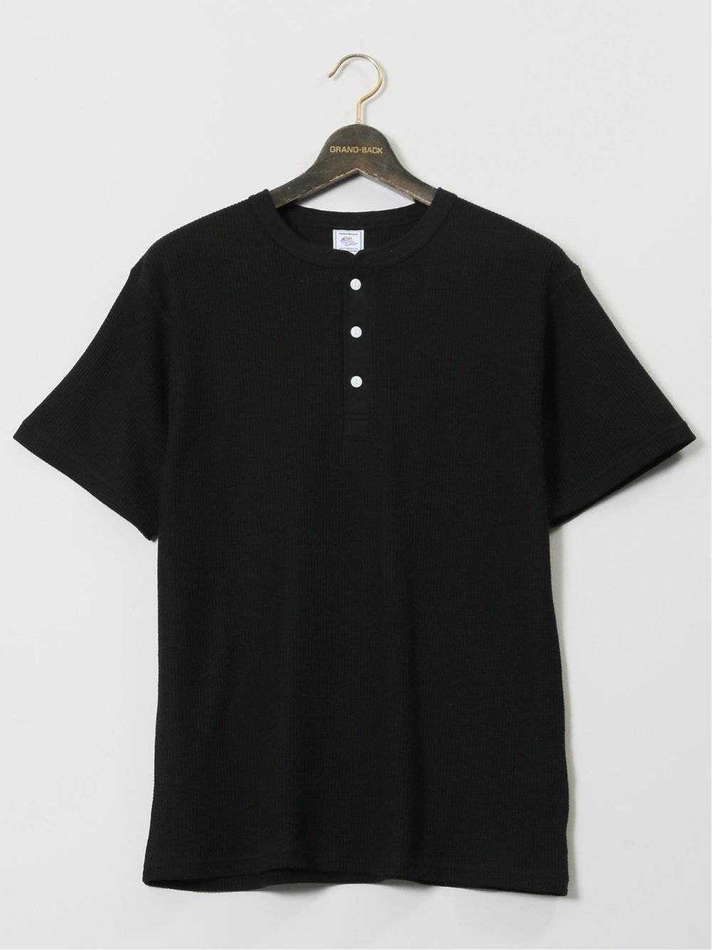 【大きいサイズ】ジェーイーモーガンロングジョーンズ/JEMORGAN LONG JOHNS ワッフル ヘンリー半袖Tシャツ