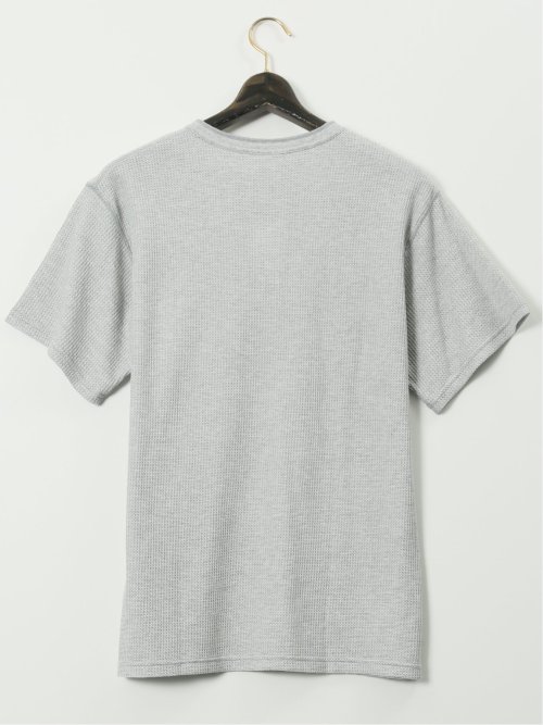 【大きいサイズ】ジェーイーモーガンロングジョーンズ/JEMORGAN LONG JOHNS ワッフル ヘンリー 半袖 Tシャツ