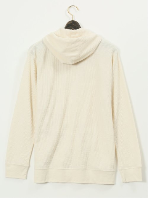 【大きいサイズ】ジェーイーモーガンロングジョーンズ/JEMORGAN LONG JOHNS ワッフル フルジップ長袖パーカー