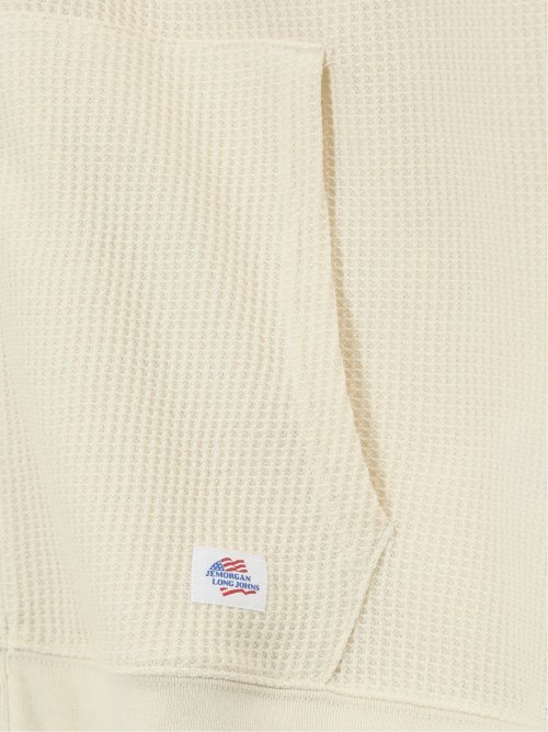 【大きいサイズ】ジェーイーモーガンロングジョーンズ/JEMORGAN LONG JOHNS ワッフル フルジップ長袖パーカー