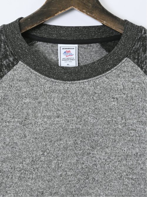 【大きいサイズ】ジェーイーモーガンロングジョーンズ/JEMORGAN LONG JOHNS ニットフリース クルースエット(セットアップ可能)