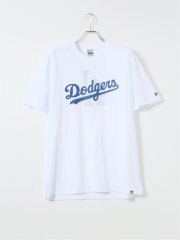 【大きいサイズ】ファナティクス MLB Tシャツ メンズ 半袖 クルーネック 綿 コットン ドジャース オーバーラッピング ロゴ