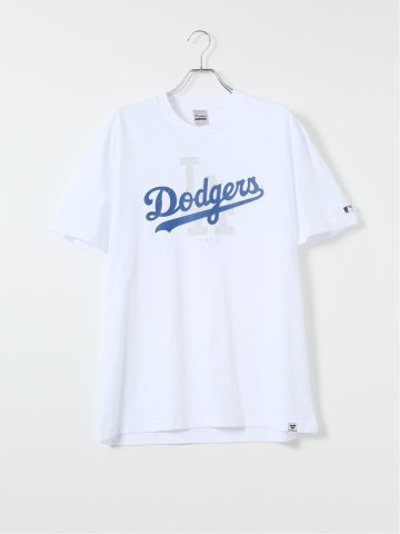 【大きいサイズ】ファナティクス MLB Tシャツ メンズ 半袖 クルーネック 綿 コットン ドジャース オーバーラッピング ロゴ