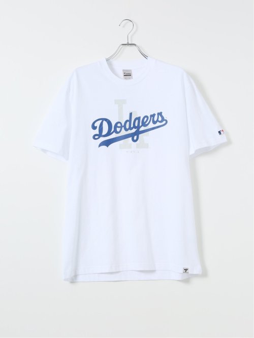 【大きいサイズ】ファナティクス MLB Tシャツ メンズ 半袖 クルーネック 綿 コットン ドジャース オーバーラッピング ロゴ