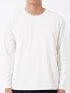 Tシャツ メンズ 長袖 ストレッチ クルーネック 幾何学 リンクス ジャガード