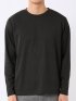 Tシャツ メンズ 長袖 ストレッチ クルーネック 幾何学 リンクス ジャガード