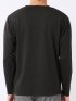 Tシャツ メンズ 長袖 ストレッチ クルーネック 幾何学 リンクス ジャガード