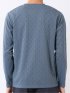 Tシャツ メンズ 長袖 ストレッチ クルーネック 幾何学 リンクス ジャガード