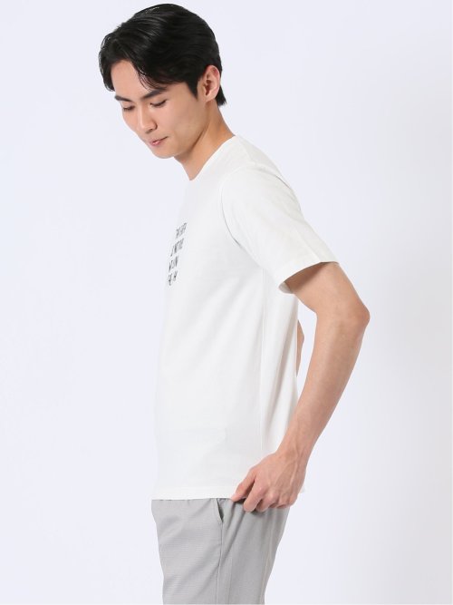 綿天竺 メッセージ ロゴ クルーネック 半袖 Tシャツ