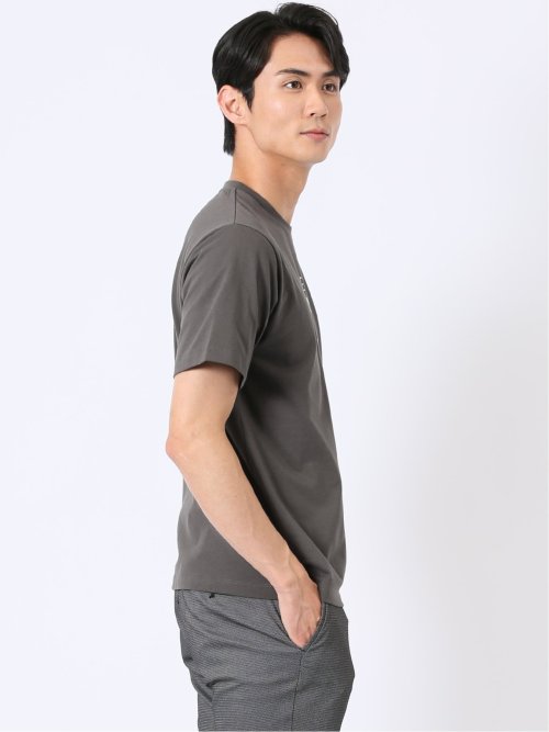 綿天竺 メッセージ ロゴ クルーネック 半袖 Tシャツ