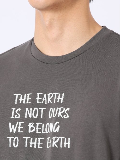 綿天竺 メッセージ ロゴ クルーネック 半袖 Tシャツ