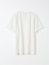 Tシャツ メンズ 半袖 ストレッチ Vネック ジャガード 幾何学柄