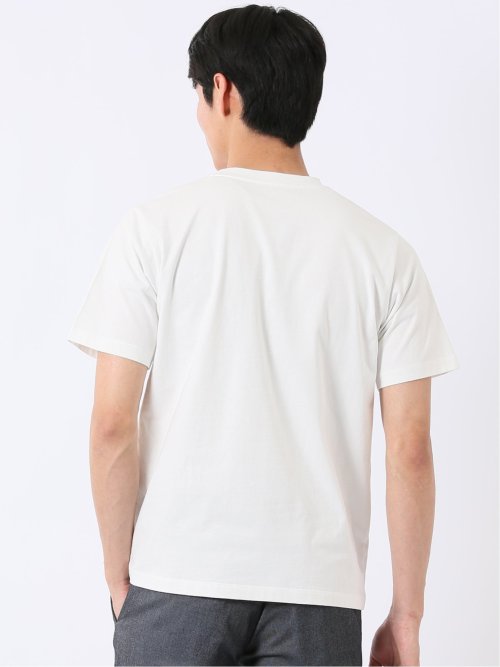 綿天竺 グラフィック プリント クルーネック 半袖 Tシャツ