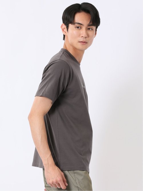 綿天竺 グラフィック プリント クルーネック 半袖 Tシャツ