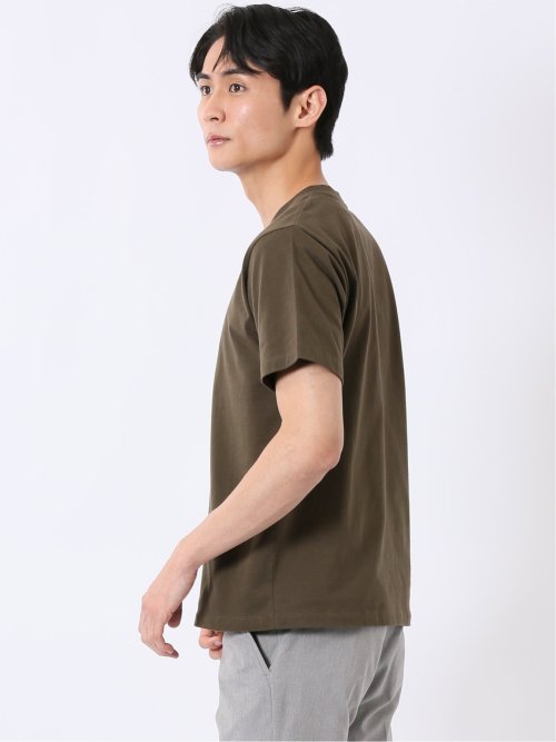 綿天竺 グラフィック プリント クルーネック 半袖 Tシャツ