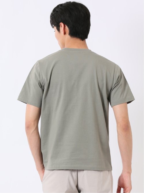 綿天竺 グラフィック プリント クルーネック 半袖 Tシャツ