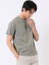 綿天竺 グラフィック プリント クルーネック 半袖 Tシャツ