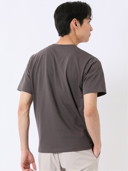 綿天竺 フォト プリント クルーネック 半袖 Tシャツ